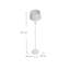 Sybill 157cm Silver Traditional Floor Lamp