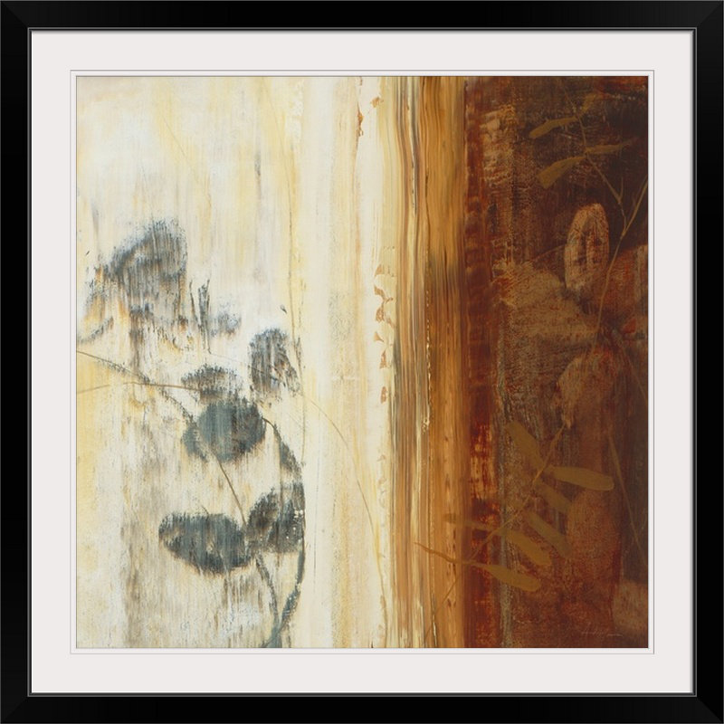 « i » par simon addyman, reproduction d’art Organic Study, H 28 x l 28 po x P 1 po, Cadre noir