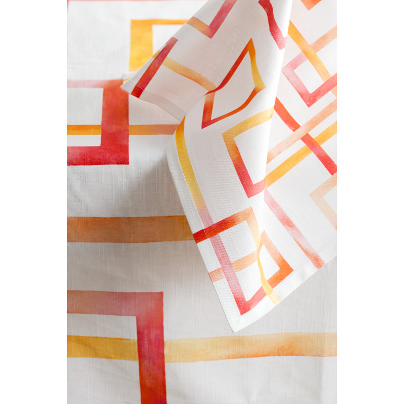 Cotton Geometric Square Napkin