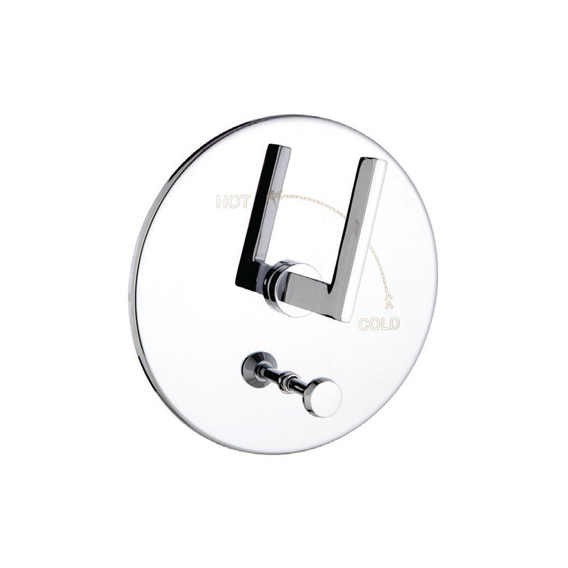 Crisp Round Pressure Balance T and S Complete with Valve, Polished Chrome