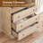 71" H Standard Storage Bookcase with 3 Drawers and 4 Open Shelves, Modern Wood Organizer-414313291-431579636