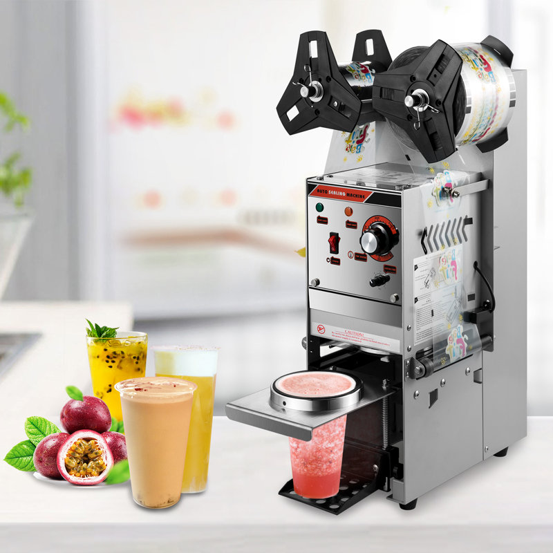 Machine de scellage de tasses semi-automatique, 300-500 tasses / h, Argent