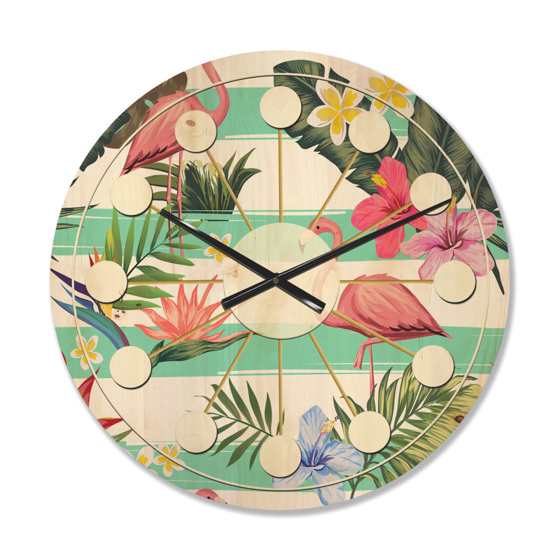 Horloge murale en bois tropical, Moyen