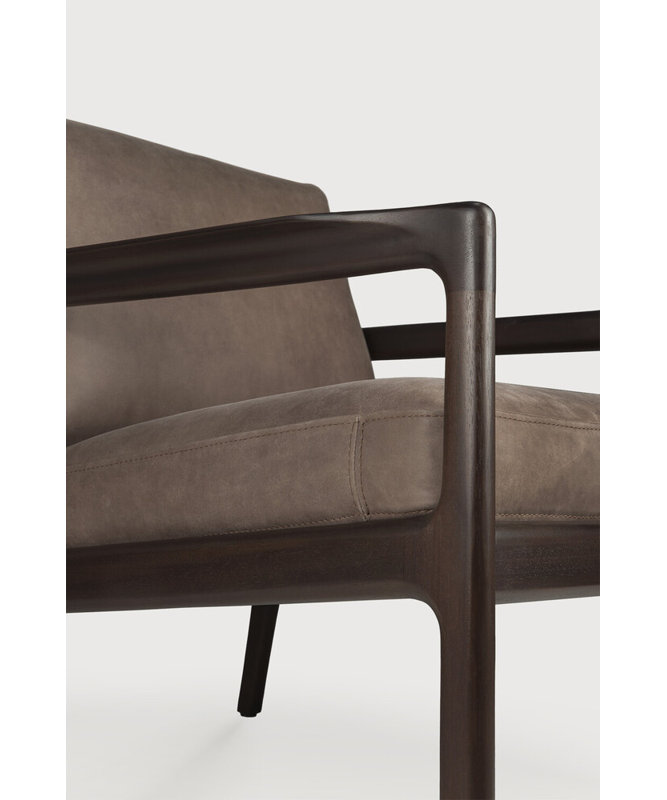 Jack Slipcovered Chair, Terra NuBuck Leather