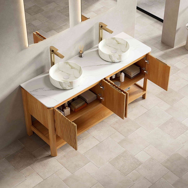 Single Bathroom Vanity with Sintered Stone Top