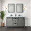 Ensemble de meuble-lavabo double 60 po x P 22 po Marsyas, robinet et miroirs 24 po-1004006010-1041978881