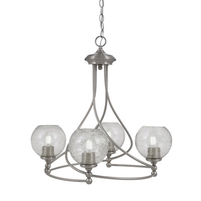 Lustre 4 lumières Sadea illustré avec verre de 5,75 po