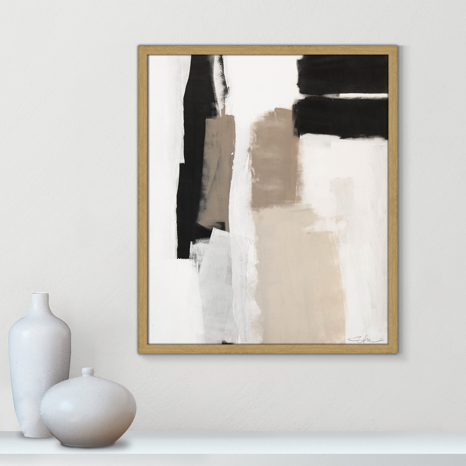 Earth Scapes II Print, 25.5" H x 21.5" W x 1.25" D, Natural Slim Unmatted Picture Framed