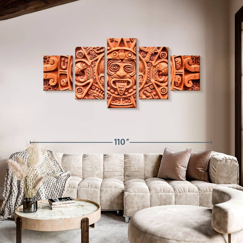 Aztec Sun Stone, 42" H x 92" W