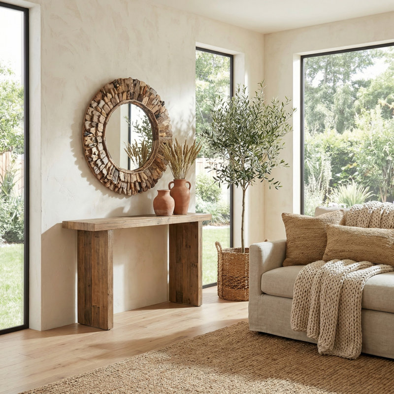 Miroir d'appoint mural rond