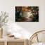 Chemin forestier brumeux d'automne avec allée de pierres - Tableau sur toile-1019217639