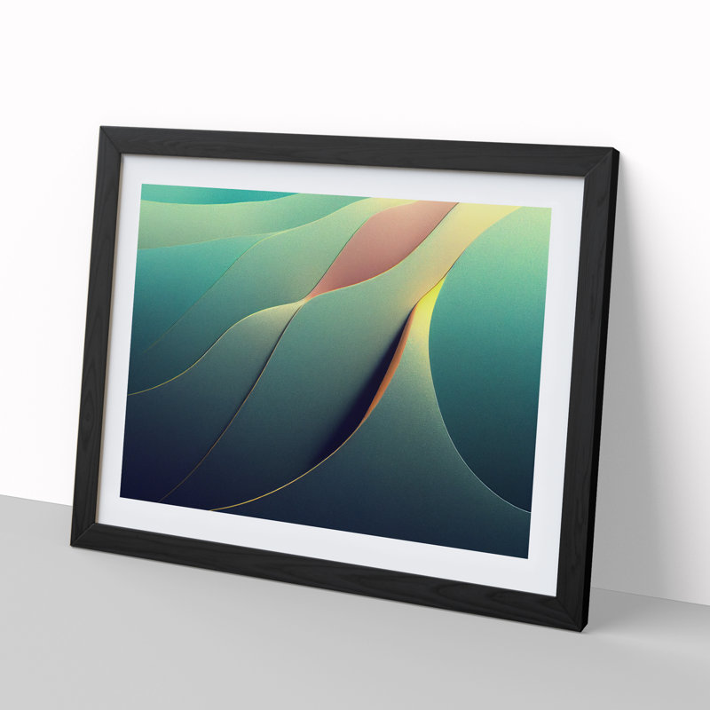 Handsome Abstract - Single Picture Frame Print, Black Framed, 46cm H x 64cm W x 2cm D