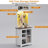 23.6” Wide Farmhouse Style Entryway Hall Tree With Open Shoe Storage, Coat Rack And LED Lights