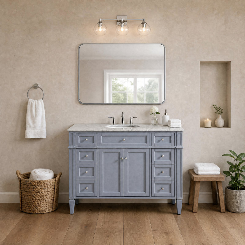 Ensemble de meuble-lavabo simple 48 "Rivers, Gris