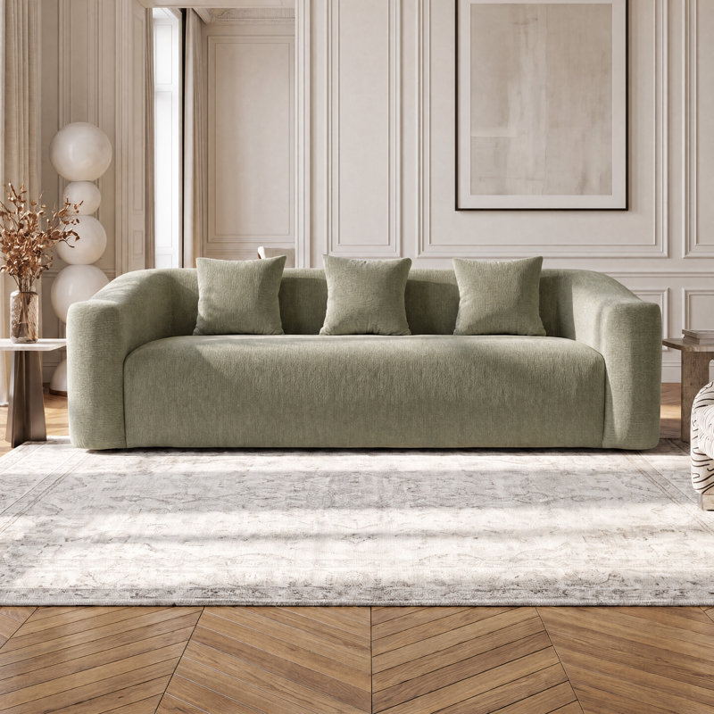 Canapé trois places en chenille comprimée sans os, idéal pour les enfants et les animaux domestiques. Avec des coussins et des accoudoirs, il est facile à assembler et à déplacer, et son siège profond le rend parfait pour la chambre et le salon. Sans montage.