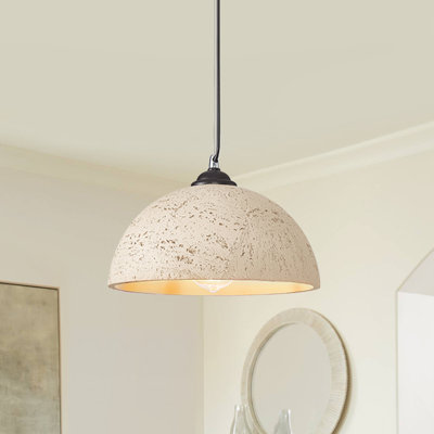 Yellowish White Resin Dome Pendant Lighting