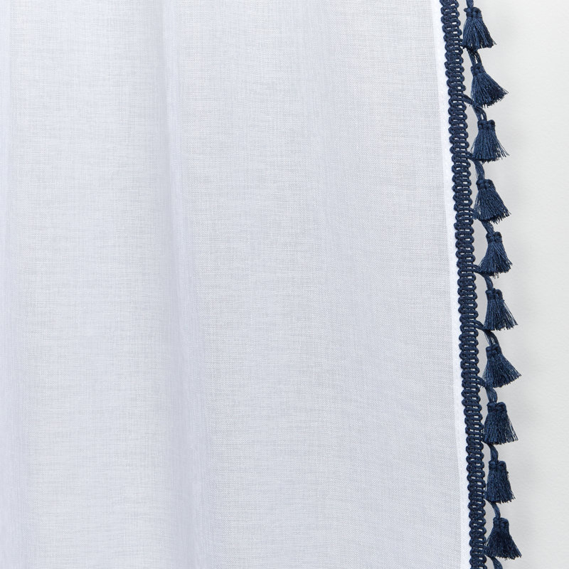 Paire de rideaux transparents Hucksley, l 54 po x L 96 po, Indigo