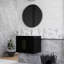 Ensemble de meuble-lavabo mural 24 po avec lavabo, portes doubles, charnières à fermeture en douceur, cuve en céramique, assemblage facile, poignée longue en métal doré, espace de rangement-619897842