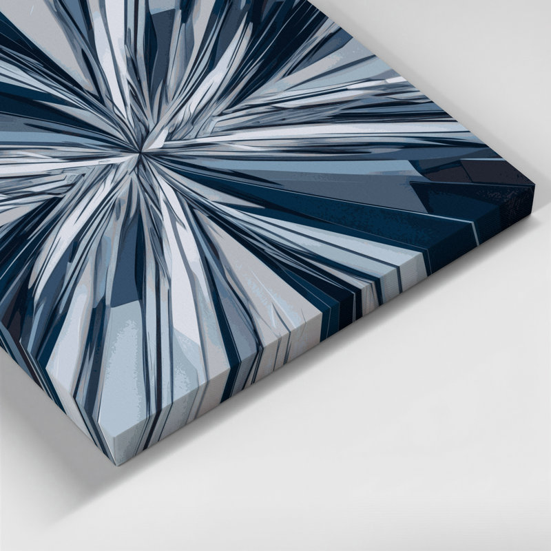 Geometric Abstraction 21 Grey Canvas Wall Art, 11" H x 14" W