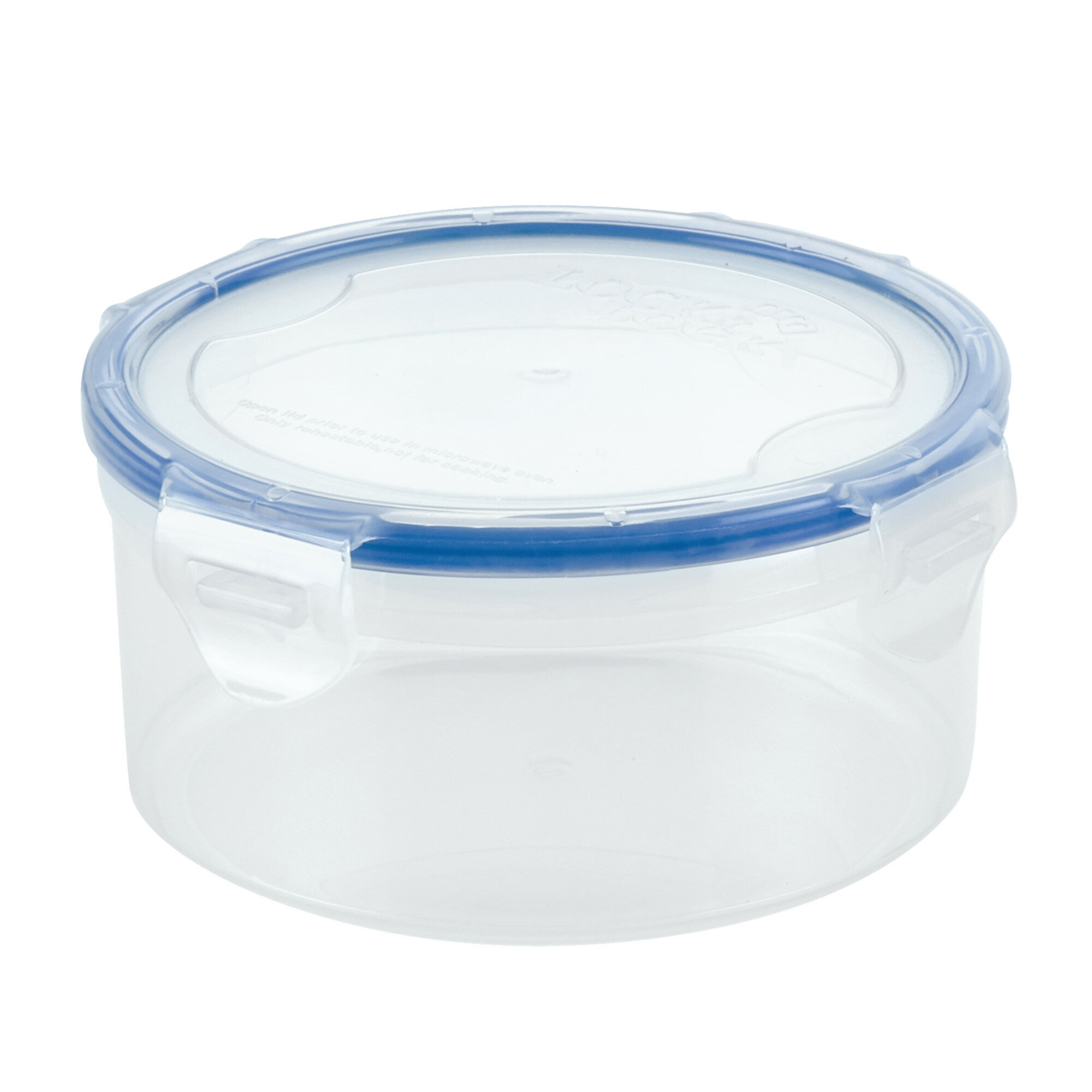 at Home Plastic SM Crystal Round Food Storages with Lids (3 ct)