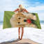 Serviette de plage pour chien en microfibre à séchage rapide, 30 x 60 po