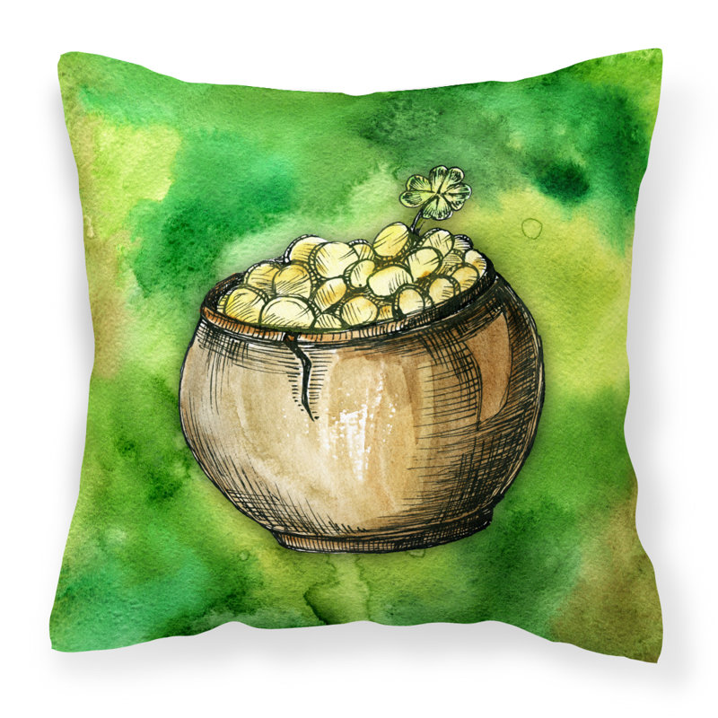 Coussin décoratif intérieur/extérieur pot of gold, 18 po x 18 po