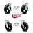 4 Piece Rubber on Steel Caster Set
