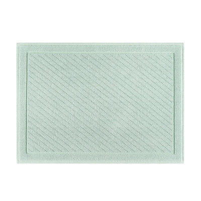 Host and Home Modern Double Weave Textured Cotton Bath Rug with Non Slip Backing