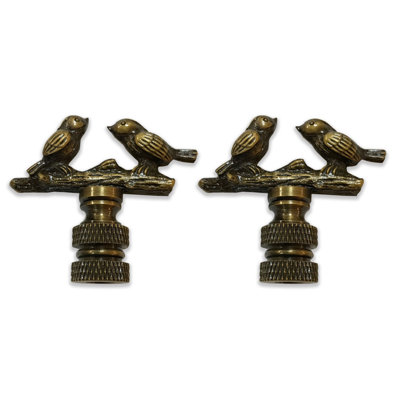 Birds on Tree Branch Lamp Finial