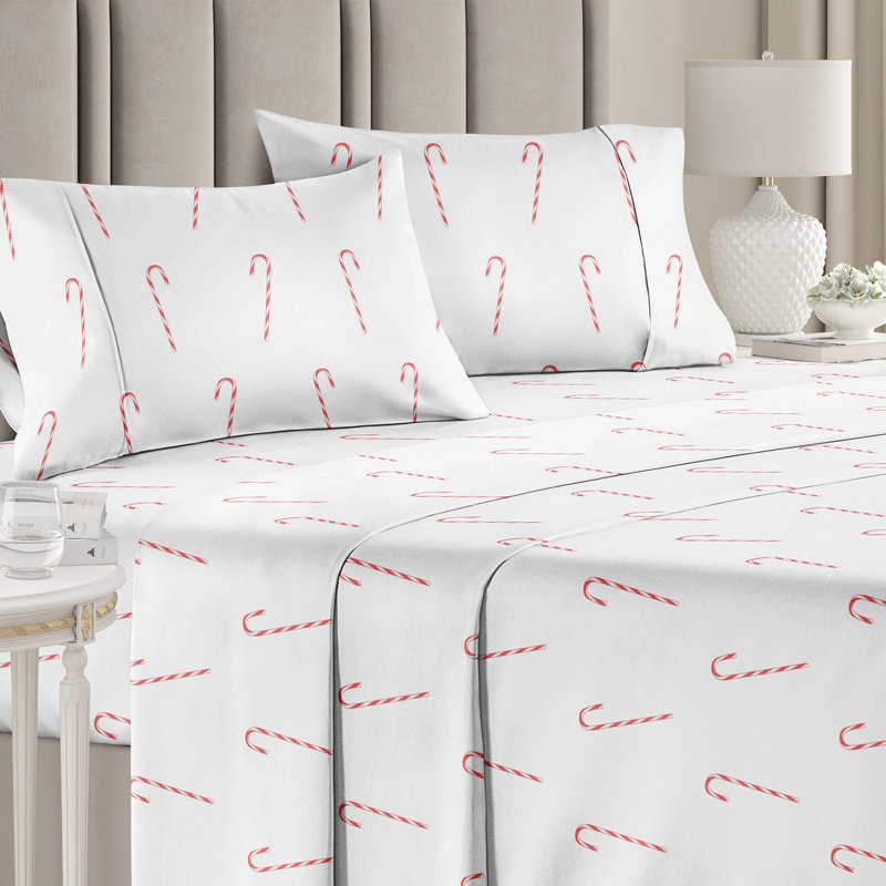 Christmas Sheet Set, Festive Holiday Bedding, Soft & Cozy, Wrinkle Free Bed Sheets, Queen Sheet Set + 2 Pillowcases