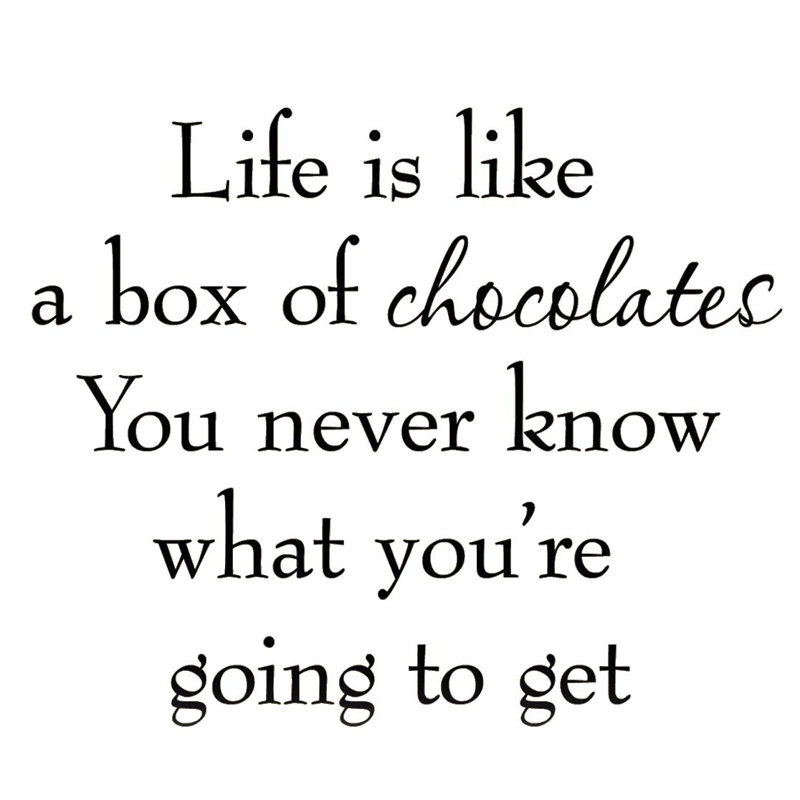 Décalcomanie murale « life is like a box of chocolates » Drakeford