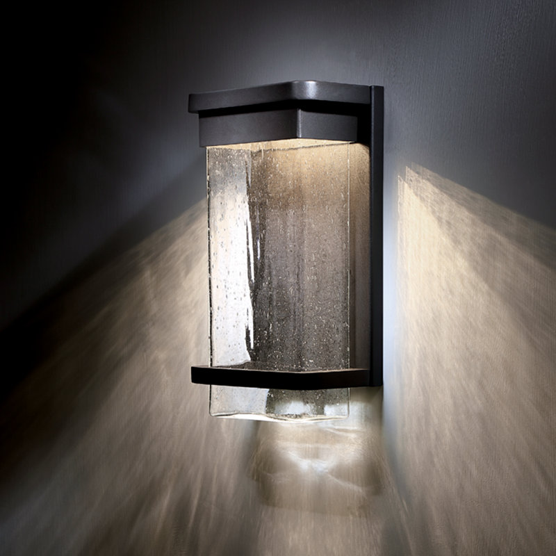 Vitrine LED Outdoor Flush Mount, Black, 12" H x 6.5" W x 4" D