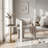 Chenille Upholstered Curved Back Dining Armchair
