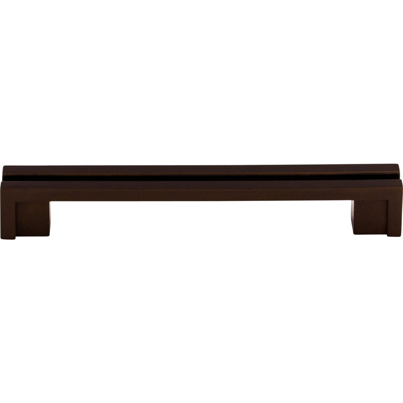 Flat Rail Bar pull, Oiled Rubbed Bronze, 5" Center to Center
