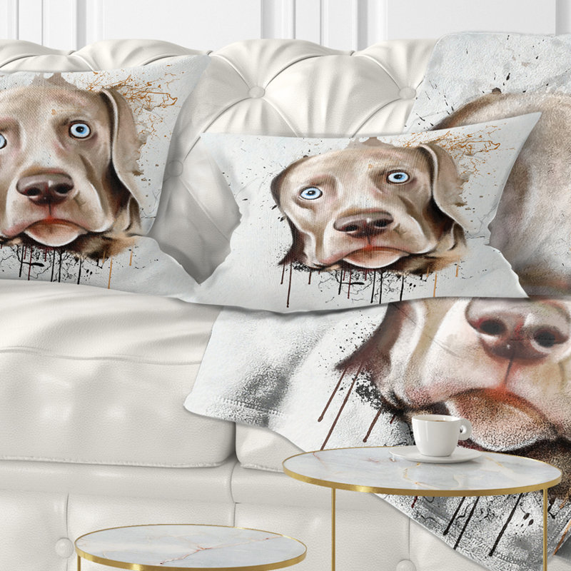 Coussin lombaire en aquarelle animal jolie dog