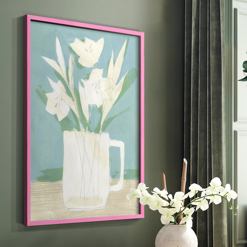 Reproduction encadrée Mute Spring Arrangement III - bois massif, Rose, H 10 po x l 8 po