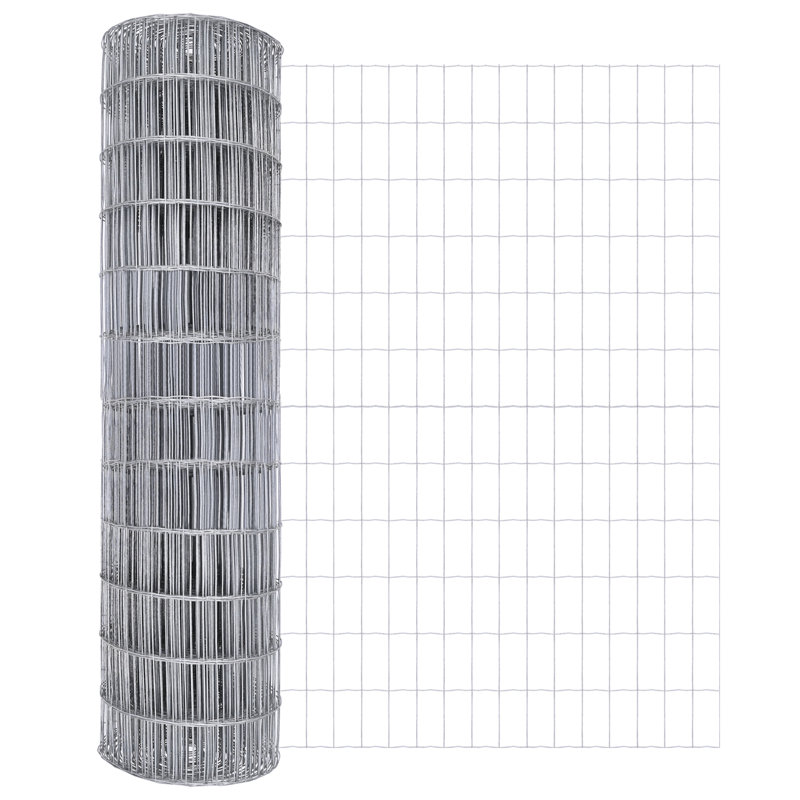 Galvanised Steel Border Fencing, 100 x 1000 x 0.2 cm, Silver