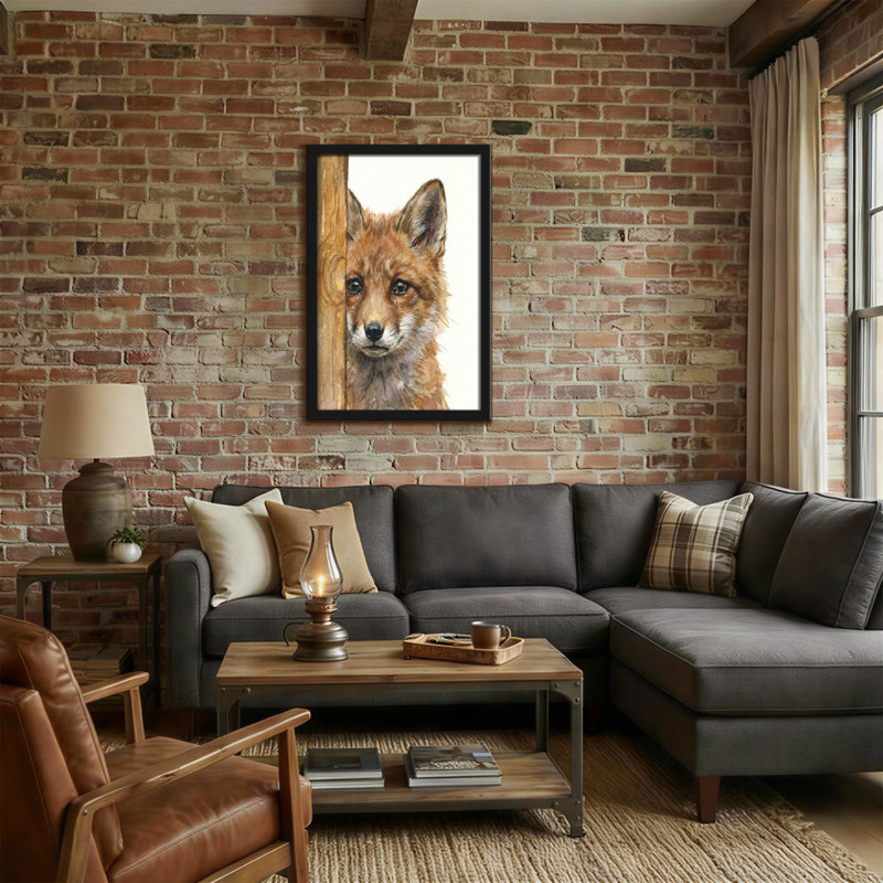 Portrait d'animaux sur toile avec cadre en bois, H 30 po x l 20 po