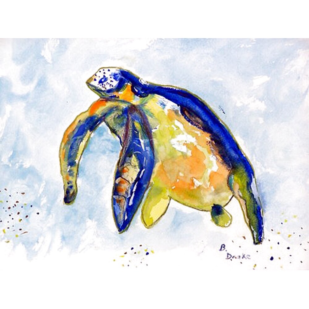 Watercolor Sea Turtles Door Mat, Indoor Outdoor Non-slip Rubber