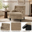 Fauteuil d'appoint moderne - Canapé simple moelleux avec dossier ergonomique et pieds en bouleau-1350276614