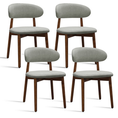Chaise de salle à manger en flanelle Laurel Green