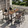 5 Pieces Patio Bar Table And Bar Stool Set