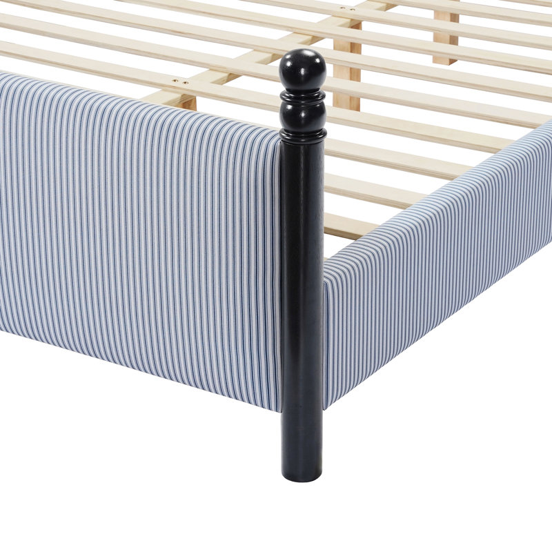 Structure de lit minimaliste, lit tapissier pour chambre à coucher
