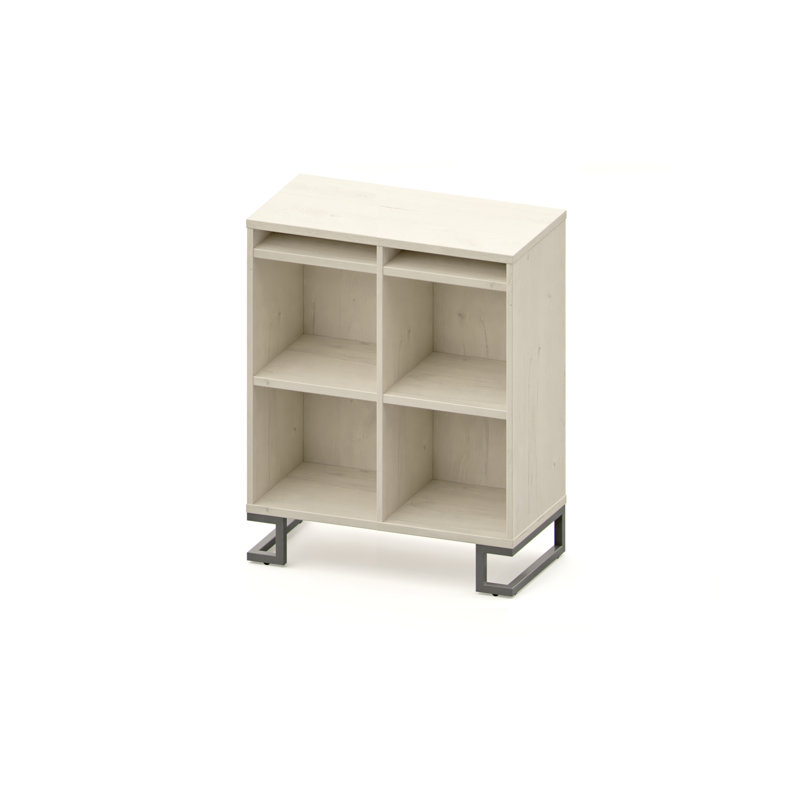 Deardorff 101 cm H x 80 cm W Cube Bookcase, Cream, Anthracite
