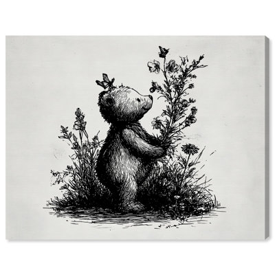 «Botanist Bear», reproduction d'art sur toile par Art Remedy