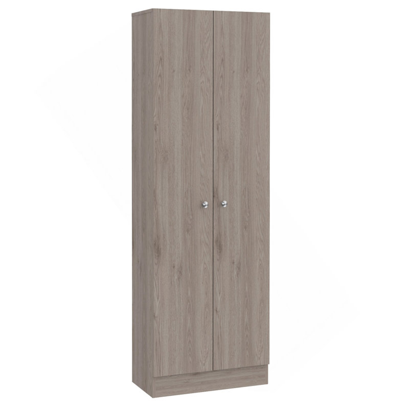 Armoire de rangement Pipestone, double porte, finition gris clair, Gris clair