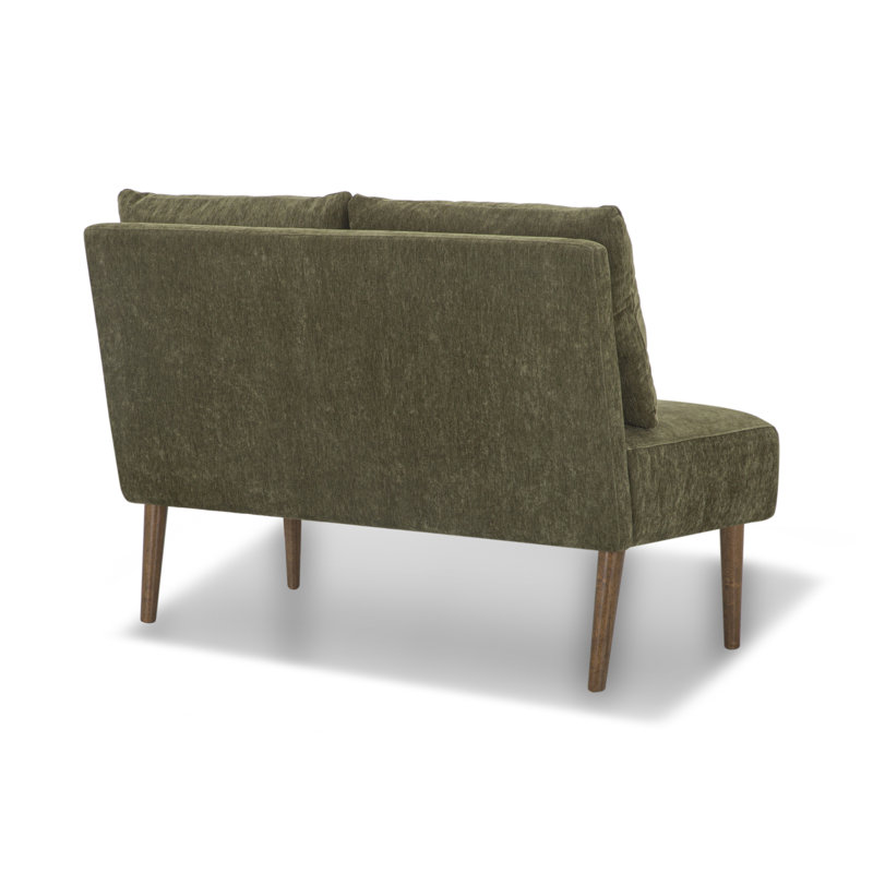 Banquette de salle à manger Nalaya, Chenille performance vert olive