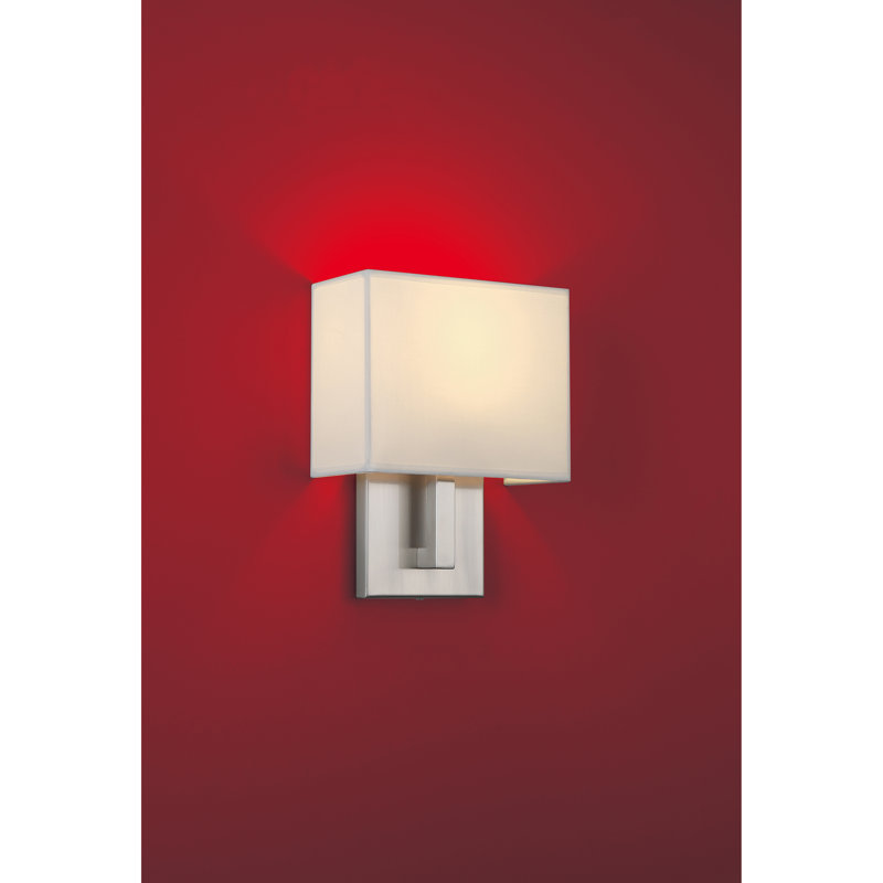 Jaxzen Armed Sconce, Brushed Steel