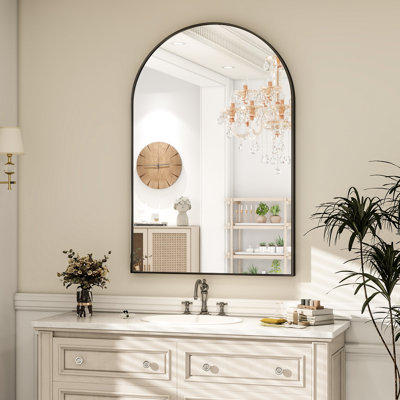 Aluminum Framed Arched Wall Mounted Vanity Mirror - Basics by Wayfair™