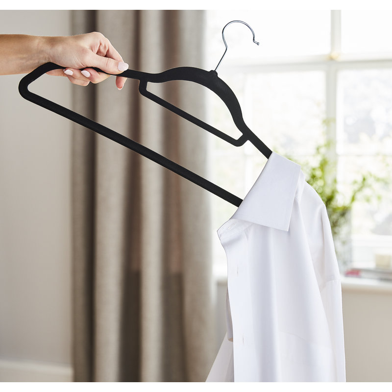 Non-Slip Standard Hanger for Dress/Shirt/Sweater, Black
